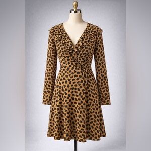 Free People Small Leopard Print Wrap Dress